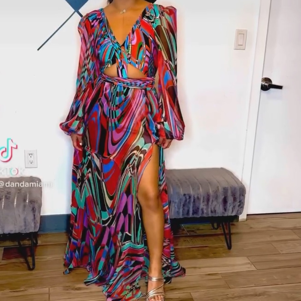 Patbo Multicolor Abstract Pattern sundress